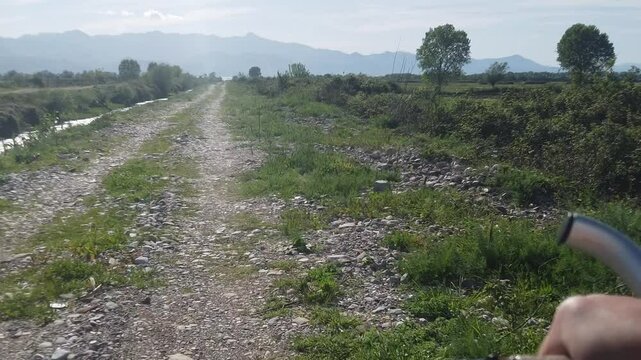 panorama in Shkodra region , Albania