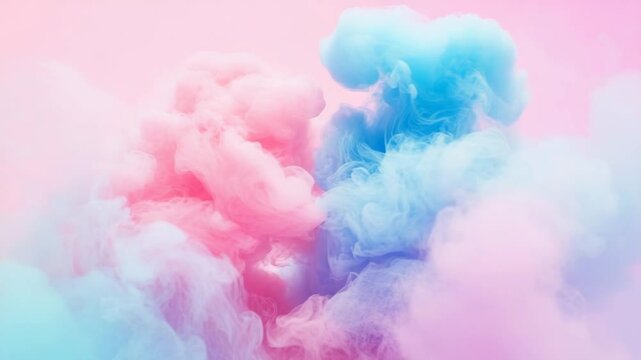 Fondo abstracto art&iacute;stico con humo rosa y azul en movimiento &ndash; video colorido para dise&ntilde;o moderno