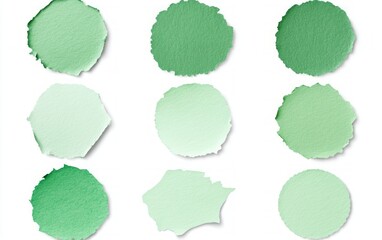 Abstract Green Watercolor Circles Texture Background