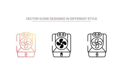 Cooler icon design with white background stock illustration