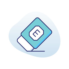Eraser  Vector icon