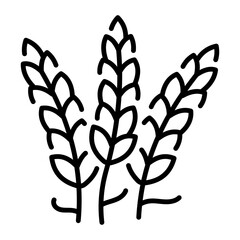 An outline style icon of wheat