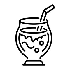 An outline style icon of juice
