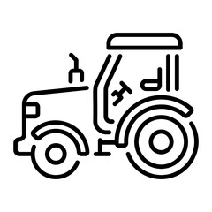 A line style icon of tractor