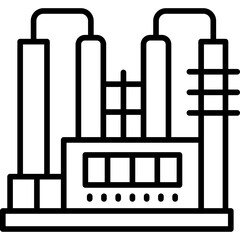 Refinery Icon Vector Element