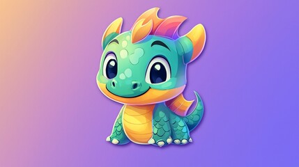 Fototapeta premium Cute Dragon Illustration