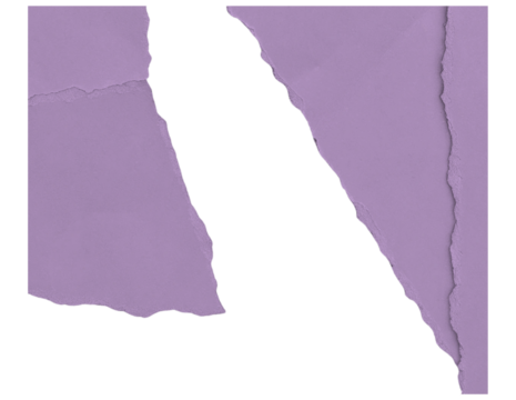 Purple Torn Paper Edge Texture Isolated Close-up Picture With PNG, Transparency and JPEG Background