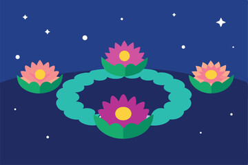 Obraz premium abstract background with flowers