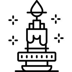 Candle Icon Vector Element