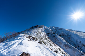 厳冬期の阿弥陀岳