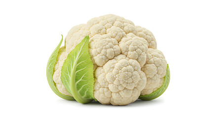 Obraz premium A pristine head of cauliflower crisp