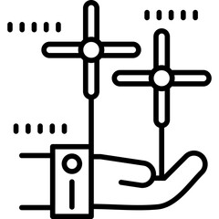 Windmill Icon Vector Element