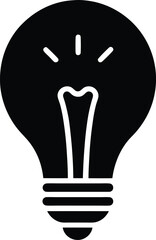 light bulb icon vector illustration