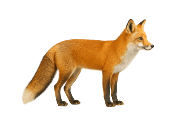 Side view of a red fox
