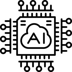 Artificial Intelligence Icon Vector Element