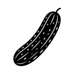 Black silhouette of a cucumber
