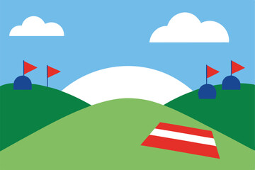 vector illustration of a country landscape