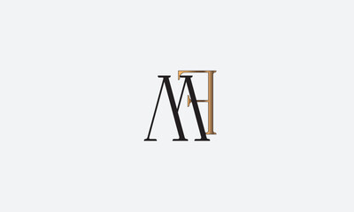 MF, FM, F , M , Abstract Letters Logo Monogram	