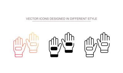 Gloves icon design with white background stock illustration