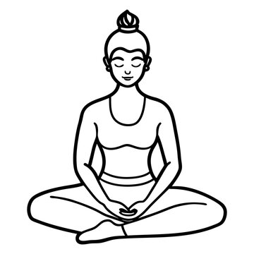 girl Yoga Pose Silhouette picture