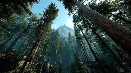 Obraz premium Forest canopy view