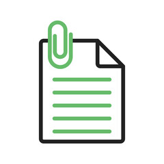 Attach Document icon vector image. Suitable for mobile apps, web apps and print media.