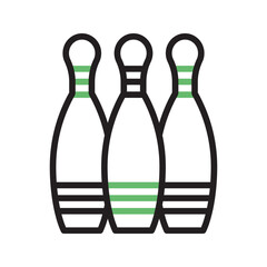Fototapeta premium Bowling icon vector image. Suitable for mobile apps, web apps and print media.