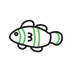 Clown Fish icon vector image. Suitable for mobile apps, web apps and print media.