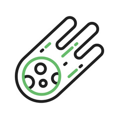 Comet icon vector image. Suitable for mobile apps, web apps and print media.