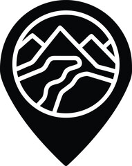 terrain map icon vector illustration
