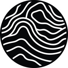 topographic lines icon vector illustration