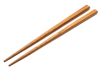 wooden chopsticks isolated on white background, PNG