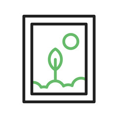 Frame II icon vector image. Suitable for mobile apps, web apps and print media.