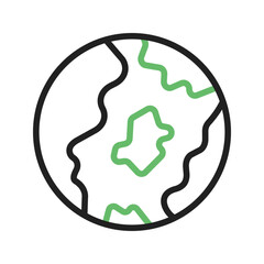 Globe I icon vector image. Suitable for mobile apps, web apps and print media.