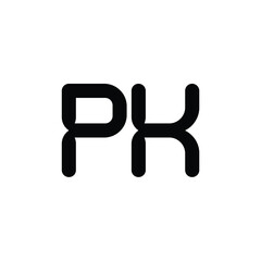 PK monogram logo design letter text name symbol monochrome logotype alphabet character simple logo