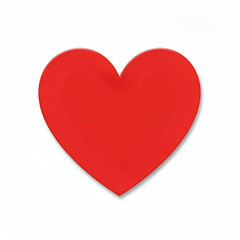 red heart on white background