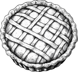 Fototapeta premium pie sketch line art illustration art 