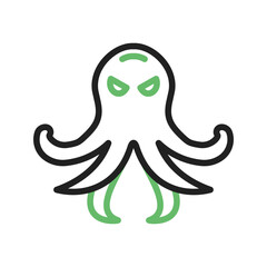 Octopus icon vector image. Suitable for mobile apps, web apps and print media.
