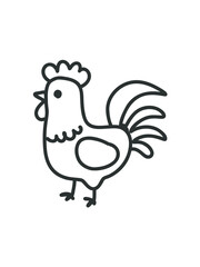 Rooster with comb