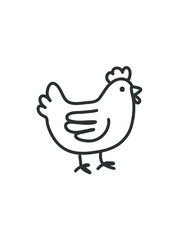 chicken with red comb in profile