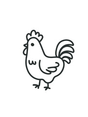 rooster with colorful tail feathers