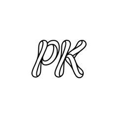 PK monogram logo design letter text name symbol monochrome logotype alphabet character simple logo