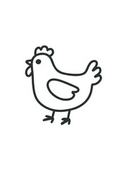  rural chicken in profile