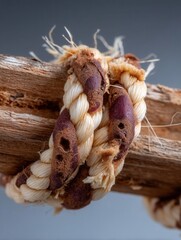 Close-up of a parasitic insect, possibly a bed bug nymph, on wood with detailed textures and lighting