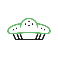 Pie icon vector image. Suitable for mobile apps, web apps and print media.