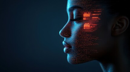 AI analyzing user data to create hyperpersonalized social media experiences close up, tailored engagement, futuristic, composite, digital network backdrop
