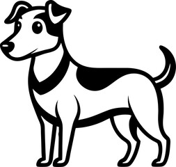 vector illustration of a black dog