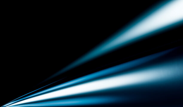 Abstract futuristic light beams in motion