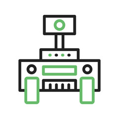 Robot II icon vector image. Suitable for mobile apps, web apps and print media.