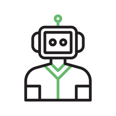 Fototapeta premium Robot icon vector image. Suitable for mobile apps, web apps and print media.